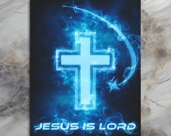 Jesus ist Herr Galaxy Druck: Christliche Dekoration (28 x 35 cm)