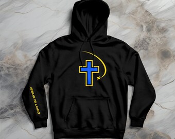 Jesus ist Herr christlicher Hoodie - Römer 10: 9 Kreuz Sweatshirt