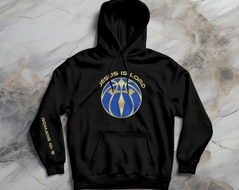 Jesus ist Herr Hoodie: Christlicher Glaube Goldkreuz Sweatshirt
