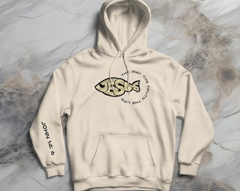 Jesus der Weg Die Wahrheit Das Leben Hoodie: Christliches Bibel-Vers-Sweatshirt