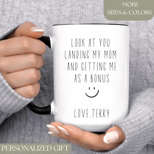 Personalisierte Stiefvater Weihnachtstasse: Bonus Papa Geschenk vom Sohn