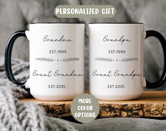 New Great Grandparents Pregnancy Announcement Gift, Great Grandparents To Be Baby Reveal Present, New Great Grandma and Grandpa Mug