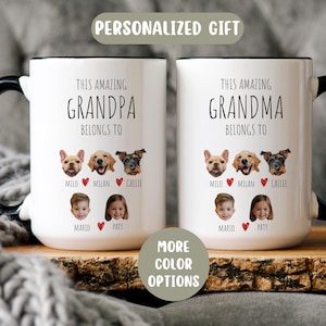 Custom Photo Mug: Personalized Grandpa/Grandma Gift