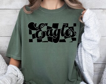 Comfort Colors Custom Mascot Name T-shirt,School Mascot Shirt,Team Mascot Tees,Personalized School Logo,School Spirit Tee,School Team
