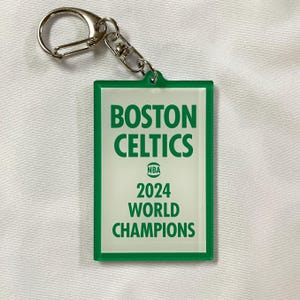 Boston Celtics 2024 NBA Championship Banner Acrylic Keychain