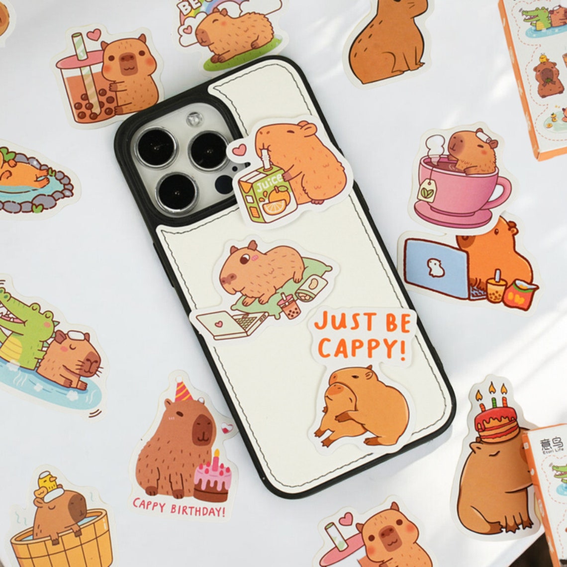 New 30 Pcs/pack Cartoon Stickers, Cute Capybara Decorative Stickers ...