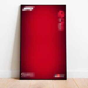 Cartel Deportivo Blanco y Negro rojo – Póster Decorativo para Modelos de Construcción, Archivo Digital para Imprimir