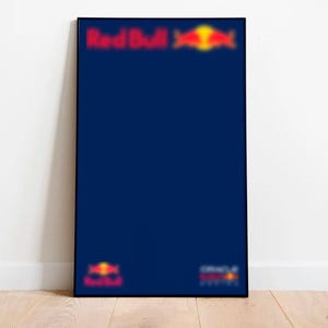 Poster dell'auto da corsa RB20 Dark Blue Energy – Stampa decorativa per modelli di edifici, download digitale per la stampa