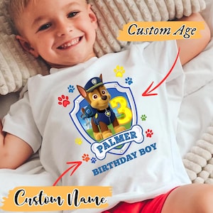 Patrol Birthday Boy Shirt, Custom Age Patrol Birthday Family Shirt, Personalized Birthday Shirt, Custom Patrol Shirt, Birthday Party _P2