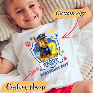 Patrol Birthday Boy Shirt, Custom Age Patrol Birthday Family Shirt, Personalized Birthday Shirt, Custom Patrol Shirt, Birthday Party _P2