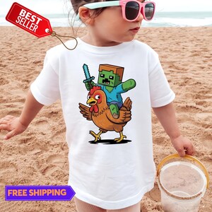 Cute Gaming Shirt, Funny Game Character Toddlershirt, Funny Gamer Youthshirt, Funny Riding Chicken shirt, Gamer Shirt shirt, Gift For Gamers
