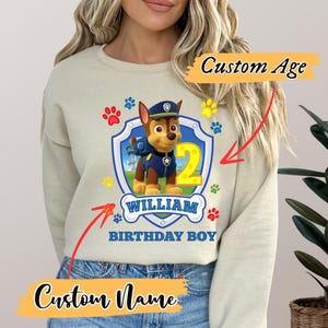 Patrol Birthday Boy Shirt, Custom Age Patrol Birthday Family Shirt, Personalized Birthday Shirt, Custom Patrol Shirt, Birthday Party _P2