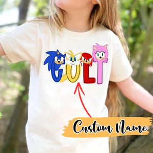 Personalized Name Sonic Shirt, Sonic Birthday Toddler Shirt, Sonic The Hedgehog Birthday Youth Shirt, Sonic Family Birthday Shirt,Sonic Kids