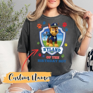 Patrol Birthday Boy/Girl Shirt, Patrol Birthday Family Shirt, Personalized Birthday Shirt, Custom Patrol Shirt, Birthday Party Shirt_P4