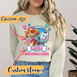 Patrol Birthday Girl Shirt, Custom Age Patrol Birthday Family Shirt, Personalized Birthday Shirt, Custom Patrol Shirt, Birthday Party Shirt