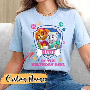 Patrol Birthday Boy/Girl Shirt, Patrol Birthday Family Shirt, Personalized Birthday Shirt, Custom Patrol Shirt, Birthday Party Shirt.