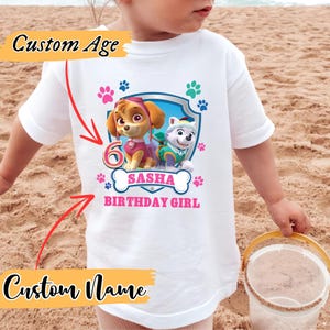 Patrol Birthday Girl Shirt, Custom Age Patrol Birthday Family Shirt, Personalized Birthday Shirt, Custom Patrol Shirt, Birthday Party _P6