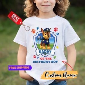 Maglietta per il compleanno del bambino della pattuglia, Maglietta per il compleanno della famiglia della pattuglia, Maglietta per il compleanno personalizzata, Maglietta per la pattuglia personalizzata, Maglietta per la festa di compleanno,