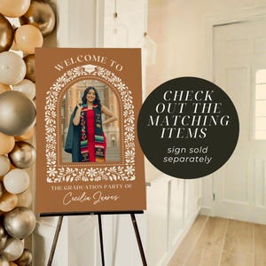 Graduation Invitation, Mexican Talavera Invitation Template, Graduation Fiesta Invite, Terracotta Mexican White Talavera, Digital Download image 7