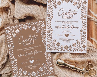 Talavera Baby Shower Invitation Set: Cielito Lindo Theme (Digital Download)