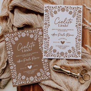 Talavera Baby Shower Invitation Set: Cielito Lindo Theme (Digital Download)