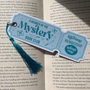 Mystery Bookclub Bookmark | Suspense Ticket Bookmark | Thriller Bookmark | Mystery Book Club Ticket Bookmark | Genre Book Club Bookmark