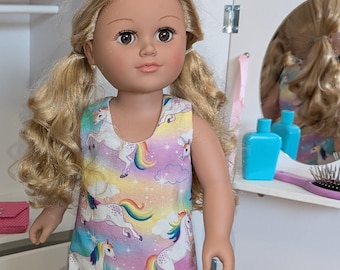Custom Drop Waist Dress for 18" Doll - Fabric choice and personalization!