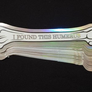 J'ai trouvé cet autocollant d'os de Punny de jeu de mots d'humérus créé à partir d'art dessiné à la main image 1