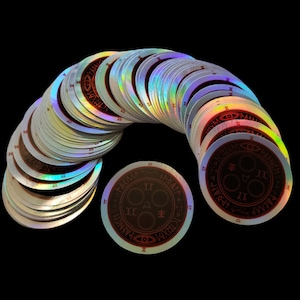 Silent Hill Horror Video Game Red and Black Halo Of The Sun Holographic Rainbow Shimmer Sticker