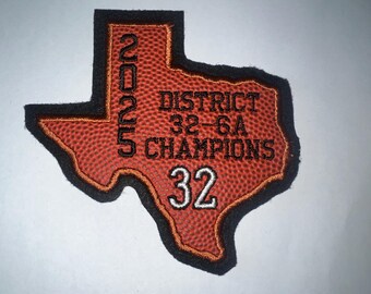 Parche TEXAS Material de BALONCESTO real para chaqueta universitaria con número y/o letras bordados personalizados.