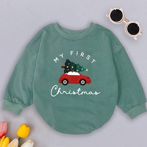 Christmas Jumper Boys Baby's First Christmas Personalised Embroidered Sweatshirt With Optional Matching Mummy Jumper By Minni Christmas Baby Clothes