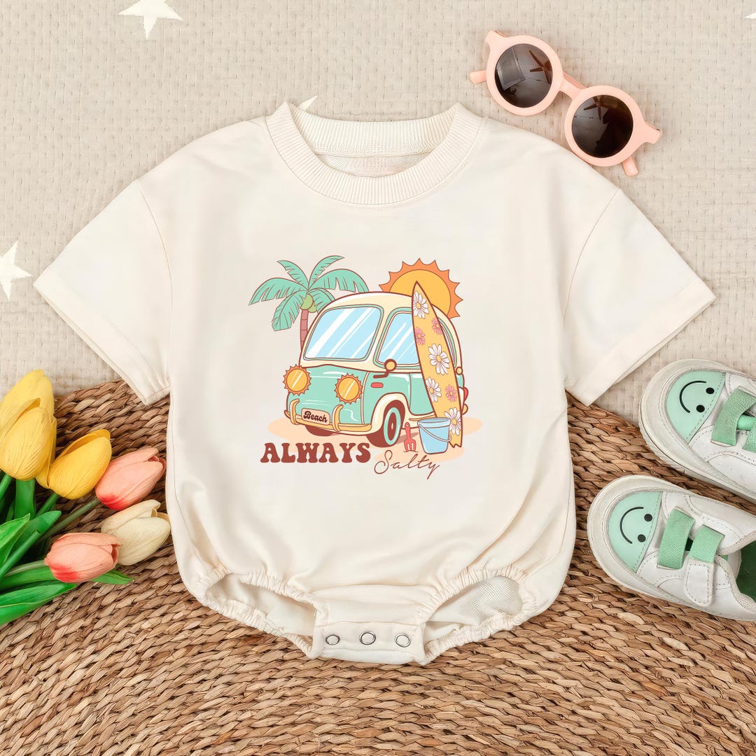 Baby Boy Romper In Cotton Stuff Sunsurf Print main image 1