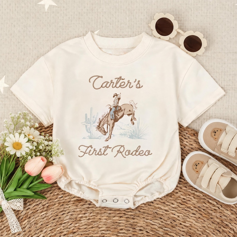 First Rodeo Signage My First Rodeo Romper - Etsy