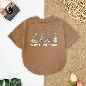 Daddy&#39;s Little Caddy Baby Romper Sweatshirt, Baby Golf Outfit, Dad Golf Baby Bodysuit, Sport Baby Shower Gift, Golf Lover Baby Romper