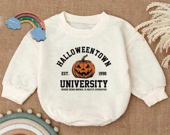 Halloweentown University Baby Sweatshirt, Halloween Baby Outfit, Baby Shower Gift, Newborn Gifts, Kids Clothing, Halloween Baby Clothes