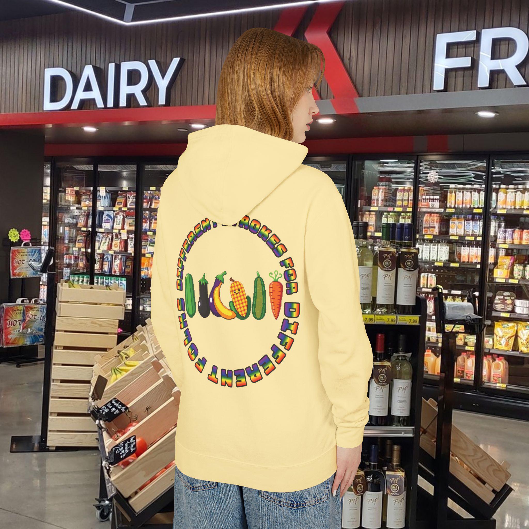 Different strokes, pride, lightweight hoodie, loose fit hoodie, comfy hoodie, gift for traveler, camping hoodie, comfortable travel clothing