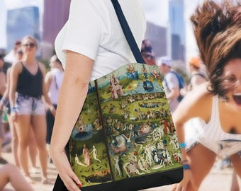 Garden of Earthly Delights- Hieronymus Bosch, gift ideas for friends, present ideas, reusable shopping bag, cute tote bag, beach bag, clasic