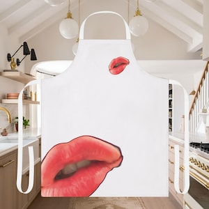Lippen, Geschenk für einen Bäcker, Geschenkideen für Köche, Kochgeschenke, witzige Schürze für Jungs, lustige Schürze, Grillschürze, Geschenk für Freund