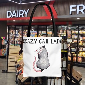 Crazy Cat Lady、トートバッグ、再利用可能なショッピングバッグ、かわいいトートバッグ、ビーチバッグ、クリエイティブなプレゼントのアイデア、ショルダーバッグ、女性の友人へのギフト