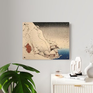 Nichiren in the Snow at Tsukahara on Sado Island, acrylic glass print, acrylic glass wall art, artwork on acrylic glass, acrylic glass print