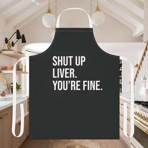 Klappe Leber. You&#39;re Fine, Geschenk für einen Bäcker, Geschenkideen für Köche, Kochgeschenke, lustige Schürze für Jungs, lustige Schürze, Grillschürze, Geschenk