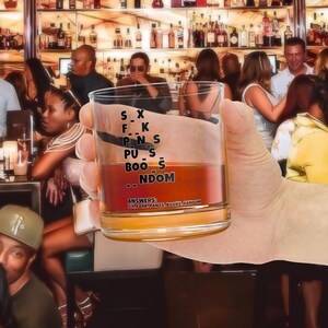 Quiz, umorismo per adulti, compila, bicchieri da whisky, regali per gli sposi, regalo per gli amanti del bourbon, bicchiere pulito, bicchieri da whisky, bicchieri vecchio stile