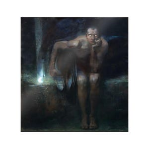Lucifer, door, Franz Von Stuck, Kiss-cut-sticker, privacysticker raam, decoratieve raamfolies, dubbelzijdige stickers, klassieke kunst, DTF