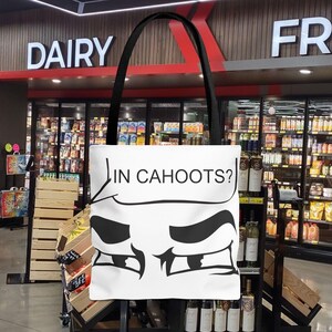 In Cahoots、パラノイア、トートバッグ、再利用可能なショッピングバッグ、かわいいトートバッグ、ビーチバッグ、クリエイティブなプレゼント、ショルダーバッグ、女性の友人への贈り物