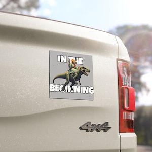 In The Beginning, Personalized Car Magnets, Custom Car Magnet, Vehicle Accessories, Magnetic Decal, Weatherproof Vinyl Magnet, cheap gift