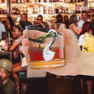 Non è finita finché non è finita, bicchieri da whisky, regali per gli sposi, regalo per gli amanti del bourbon, bicchieri eleganti, bicchieri da whisky, bicchieri vecchio stile