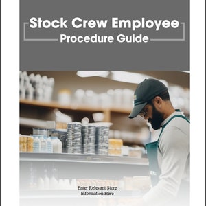 Grocery Store Stock Crew Employee Procedure Guide MS Word Editable ...