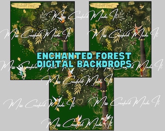 Enchanted Forest Digital Backdrops: Prom, Major Event, Fairies, Celebration, Magical Theme, Magic Tree, Nature Lover, Party, Photo Shoot