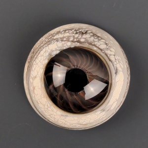 24x11mm Brown Glass Eye Cabochon, Handmade Jewelry Supplies image 2