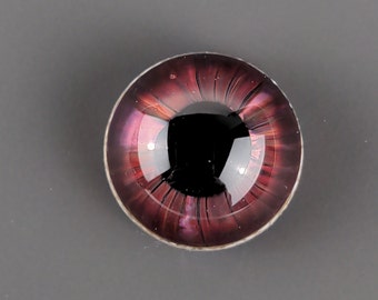 13x8mm Red Glass Eye Cabochon